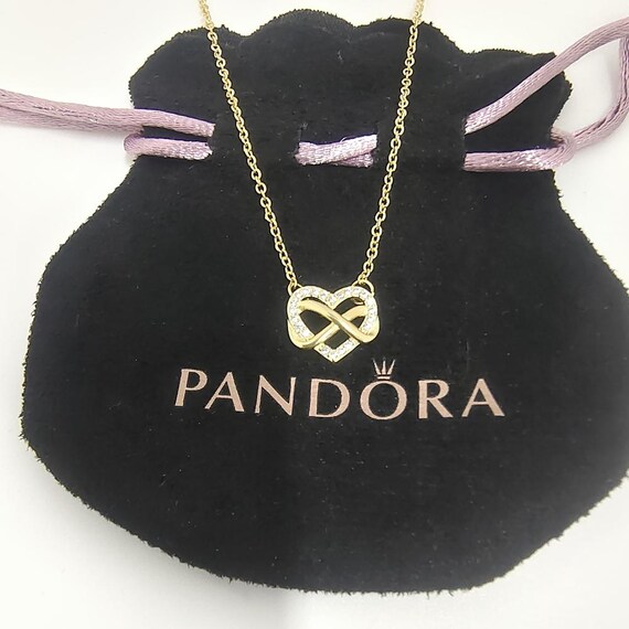 Pandora Shine Gold Infinity Heart Collier Necklace 362666C01