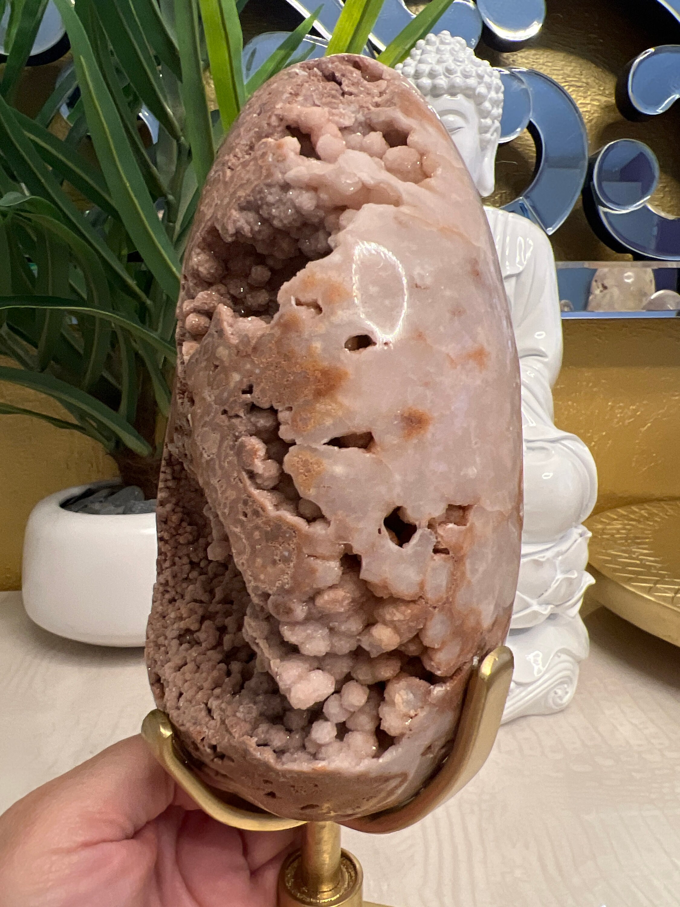 ピンクアメジスト　エッグ　可愛い　卵 AC1625 【限定価格】 ピンクアメジスト エッグ 454g ☆台座