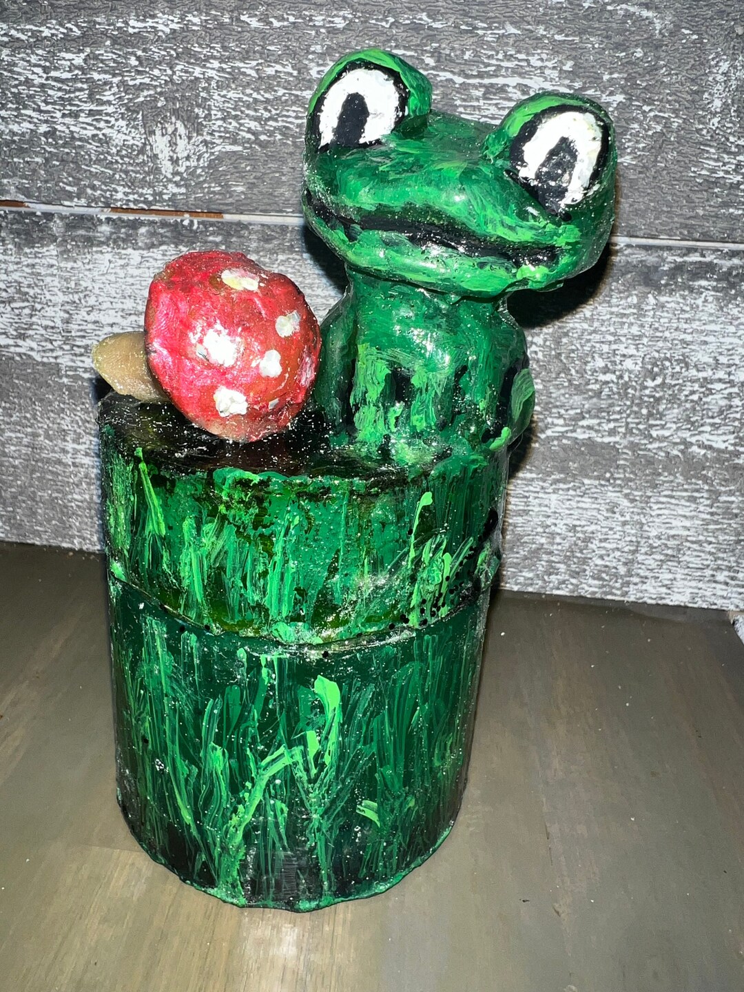 Frog and Mushroom Jar - Etsy