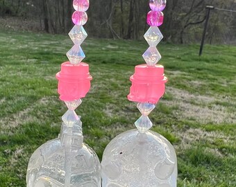 hanging skulls clear/pink