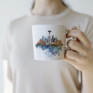 Ceramic Mug 11oz, coffee mug, Seattle Mug, City mug