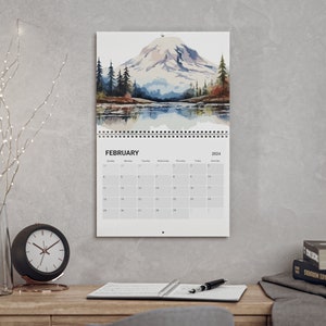 Calendario da parete con scene della natura (2024): regalo d'arte di montagna
