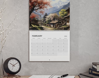 Calendario de pared 2024: Fotografía de naturaleza y decoración del hogar