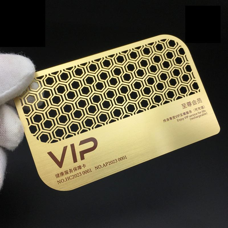 Gold Member Card, Metal Personalized Luxury Cards, Custom QR Code VIP ...