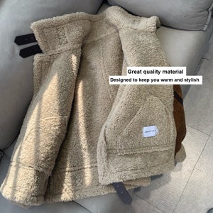 Winterjassen Gewatteerde jas warme casual overjas Dikke thermische uitloper Capuchon Warme jas Smart casual jas met capuchon echt leer Baggy afbeelding 8