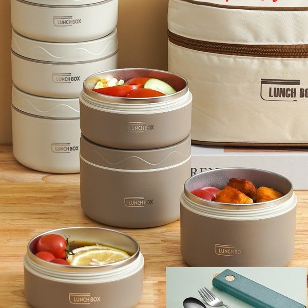 Lunch Box With Spoon and Fork - Etsy