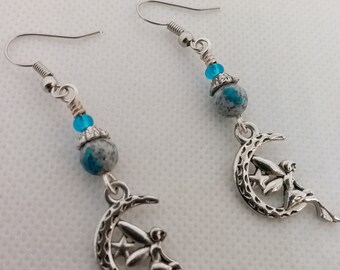 Fairy Crescent Moon Earrings - Handmade earrings - Crescent Moon Earrings