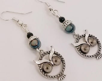 Owl Earrings - Owl Jewelry - Gift for her