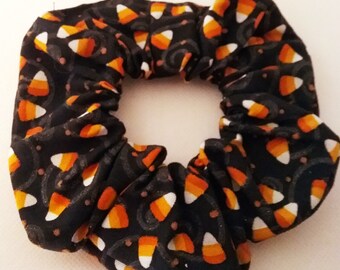 Halloween Candy Corn Sparkle Themed Hair Scrunchie - Hair Ties - Hair Accessories
