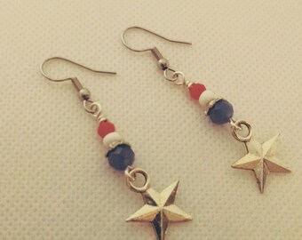 Star Dangle Earrings - Celestial Earrings - Star Jewelry