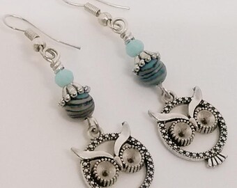 Owl Earrings - Owl Jewelry - Gift for her