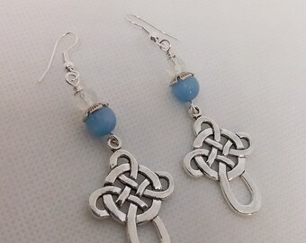Celtic Cross Earrings - Celtic Knot Jewelry - Irish Jewelry - Gift For her