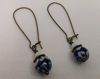 Long Kidney Wire Earrings - Boho Style Earrings - Boho Dangle Earrings