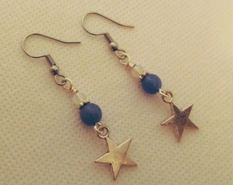 Star Dangle Earrings - Celestial Earrings - Star Jewelry