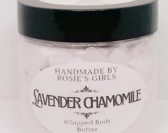 Lavender Chamomile Whipped Body Butter - Moisturizing Body Butter -  Gift for her