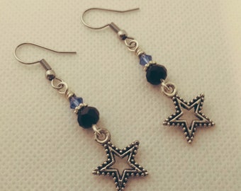 Star Dangle Earrings - Celestial Earrings - Star Jewelry