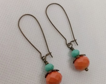 Long Kidney Wire Earrings - Boho Style Earrings - Boho Dangle Earrings