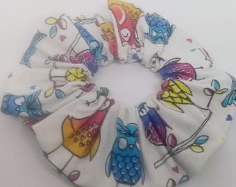 Owl Pattern Hair Scrunchie - Hair Ties - Hair Accessories