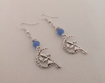Fairy Crescent Moon Earrings - Handmade earrings - Crescent Moon Earrings