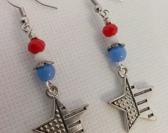 Star Dangle Earrings - Celestial Earrings - Star Jewelry