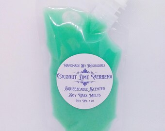 Coconut Lime Verbena Scented Squeezable Wax Melts - Home Decor