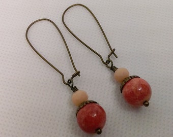 Long Kidney Wire Earrings - Boho Style Earrings - Boho Dangle Earrings