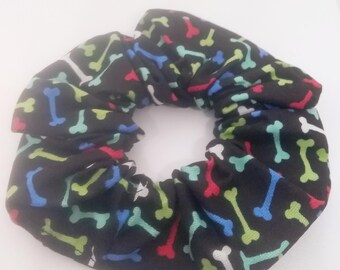 Dog Bones Hair Scrunchie - Hair Ties - Hair Accessories