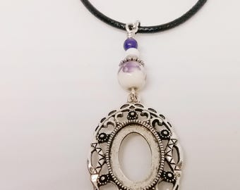 Boho Pendant Necklace - Boho Pendant - Cord Pendant Necklace -