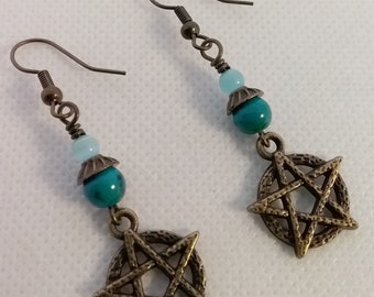 Star Dangle Earrings - Celestial Earrings - Star Jewelry