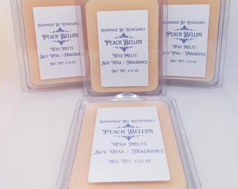 Peach Bellini Scented Cubed Wax Melts - Soy Wax Melts - Home  - Home Decor