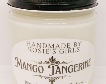 Mango Tangerine Scented Soy Candle - Scented Candle - Soy Candles - Home Decor -