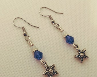 Star Dangle Earrings - Celestial Earrings - Star Jewelry