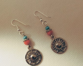Celestial Earrings - Sun Earrings - Celestial Jewelry