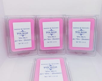 Pink Sugar Type Scented Cubed Wax Melts - Soy Wax Melts - Home  - Home Decor