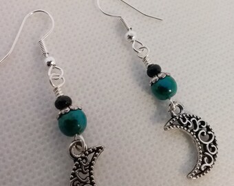 Handmade Crescent Moon Earrings - Moon Earrings - Gift For Her