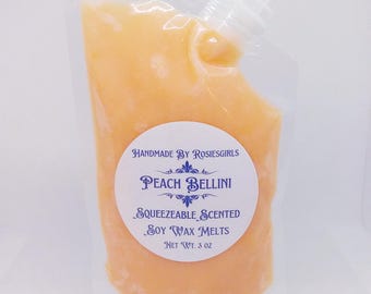 Peach Bellini Scented Squeezable Wax  Melts - Home Decor