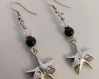 Star Dangle Earrings - Celestial Earrings - Star Jewelry