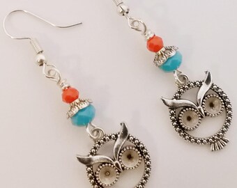 Owl Earrings - Owl Jewelry - Gift for her