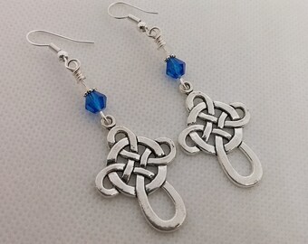 Celtic Cross Earrings - Celtic Knot Jewelry - Irish Jewelry - Gift For her