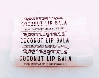 Coconut Lip Balm- Moisturizing Lip Balm- Hydrating Lip Balm