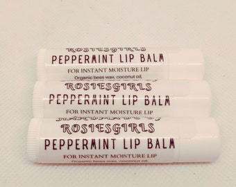 Peppermint Lip Balm- Moisturizing Lip Balm- Hydrating Lip Balm