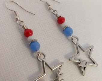 Star Dangle Earrings - Celestial Earrings - Star Jewelry