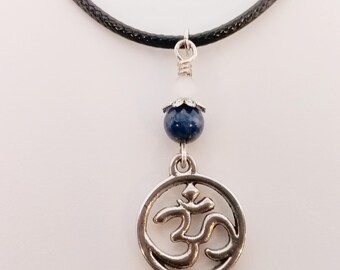 Om Necklace - Meditation Jewelry - Cord Pendant Necklace -