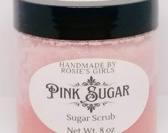 Pink Sugar Type Sugar Scrub - Exfoliating Body Scrub - Gift for her