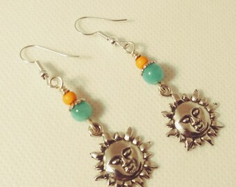 Celestial Earrings - Sun Earrings - Celestial Jewelry