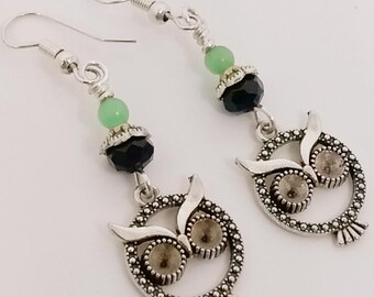 Owl Earrings - Owl Jewelry - Gift for her
