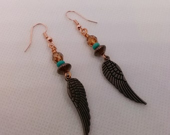 Angel Wing Earrings - Wing Earrings - Gift For Her