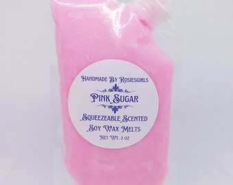 Pink Sugar Type Scented Squeezable Wax  Melts - Home Decor