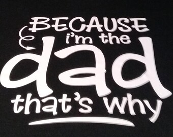 Dad  T-Shirts - Unisex T- Shirt - Vinyl Design  - Graphic T-Shirt - For him