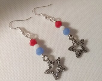 Star Dangle Earrings - Celestial Earrings - Star Jewelry